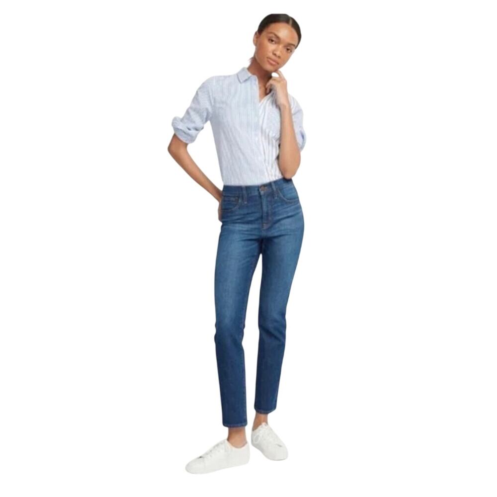 J Crew Ladies NEW essential straight jeans, medium wash, 29T